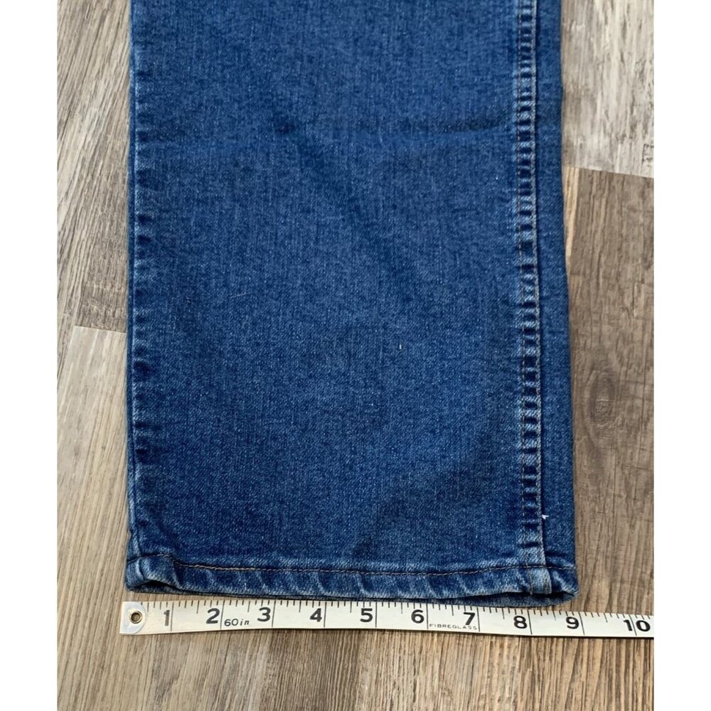 Wrangler Mens 42x30 Authentic Jeans Loose Blue Denim Straight Leg 85900DW - Picture 10 of 11